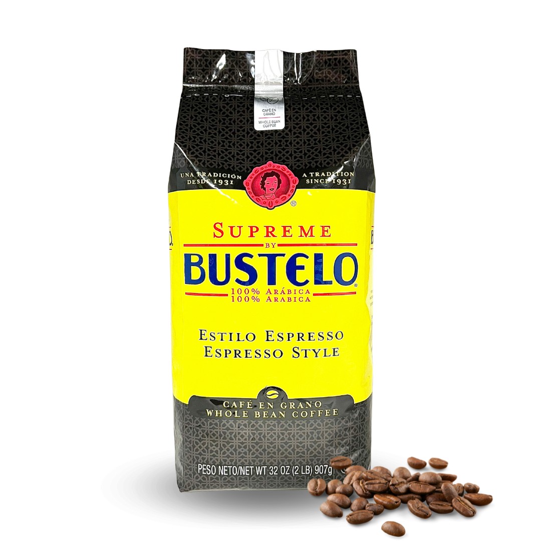 Bustelo Supreme  Whole Bean  Gourmet Coffee 2 LBS